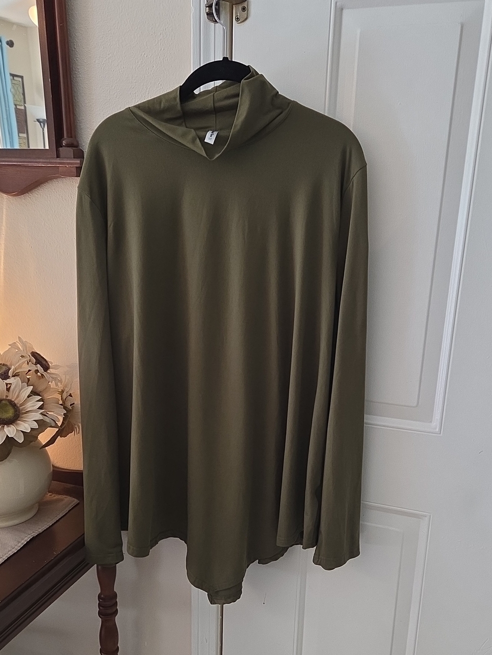 Lightweight Olive Tunic Top for Women
